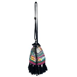 Claire’s Boho Colorful Crossbody Tassel Bag